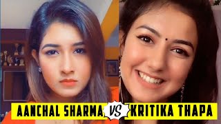 Aanchal Sharma vs Kritika thapa  Tiktok Musically Compilation Video | Original vs Duplicate