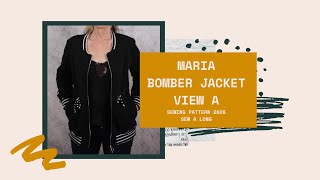 Pattern #2026 View A Maria Bomber Style Varsity Jacket Sew-A-Long Trish Newbery Design