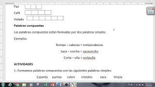 PALABRAS SIMPLES Y COMPUESTAS