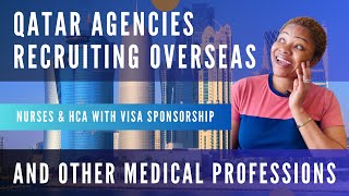 Agencies Hiring Nurses/HCA in Qatar | With Visa Sponsorship + Relocation Package