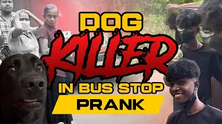 Dog sound prank.! Bus stop edition.”