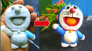 DIY Cute doraemon making with Clay 🔥