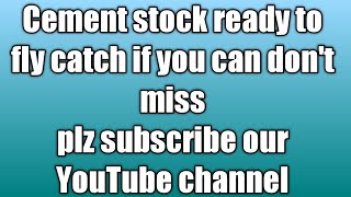 Cement stock ready to fly catch if you can ! Star Cement @84 ! Small cap Stock ! Education Purpose