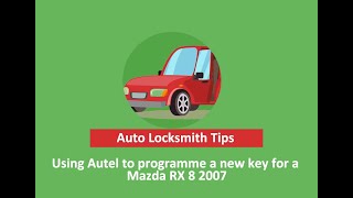 Using Autel to programme a new key for a Mazda RX 8 2007