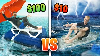 ПЛОТ ДЛЯ ВЫЖИВАНИЯ ЗА 10$ VS 100$ ЧЕЛЛЕНДЖ!