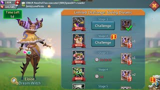 Lords mobile limited challenge saving dreams stage 2 | Dream witch stage 2 | Eloise stage 2