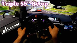 Assetto Corsa Traffic Racing - Triple Screen I GoPro POV