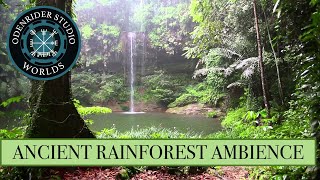 Borneo Rainforest Waterfall | Distant Thunderstorm Ambience