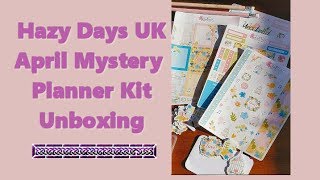 Hazy Days UK Mystery Planner Kit Unboxing