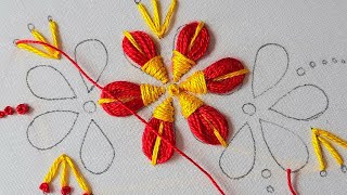 Unique and Beautiful hand Embroidery Designs// Flower embroidery designs// Flower design embroidery