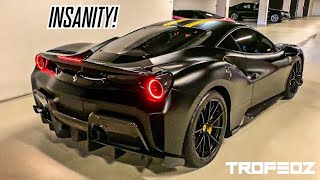 This Ferrari 488 Pista is Crazy Loud! - Aggressive Cold Start Up.