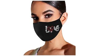 Selinora Bling Rhinestone Adult Women Reusable Breathable FaceCover Diamond Fashion Cloth Face_Mask