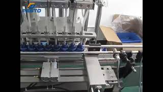 plastic cosmetic bottle pump dispenser feeder, filler, capper production line