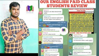 Our English paid class students review