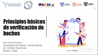 Charla- Principios Básicos de Verificación de Hechos. De la mano de la Univ. Paola Guerra