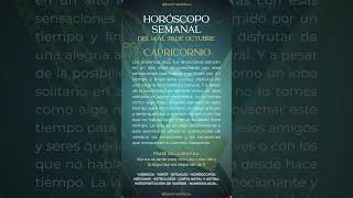 CAPRICORNIO Horóscopo Semanal · Del 14 al 20 de octubre #capricornio  #horoscopo #horoscope #capri