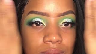 Mistletoe Green & Silver Glitter Cut Crease HOLIDAY INSPIRED MAKEUP TUTORIAL