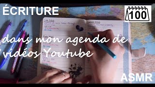 ASMR français - Écriture dans mon agenda/bujo #100