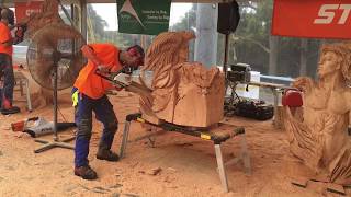 STIHL Australian Chainsaw Carving Championship Mt Dandenong, Melbourne, Australia 21st Jan 2016