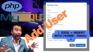 How to Code PHP Form to Add an USER  and MySQL Part 2 2024