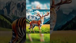 The origin of new species by AI #animal fusion #hybrids #shorts #youtubeshorts