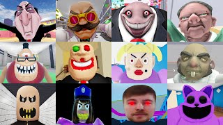 11 ROBLOX SPEED RUN - ESCAPE MR GRUMPY'S MOTEL,MR YUMMY'S SUPERMARKET,DECENT OBBIES,BARNIE PRISON 2