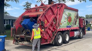 LRS Mack LEU Split Chagnon Rear Loader Garbage Truck