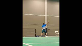 Backhand clear #badminton