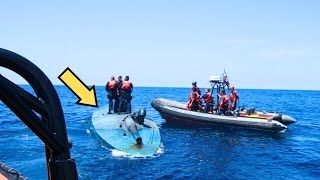 Coast Guard Intercepts Strange Blue Boat, Then They Take A Look Inside