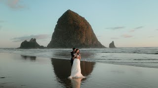 Cannon Beach Elopement in Oregon - Athena + Ian