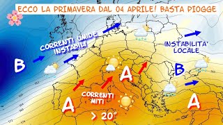 METEO PAZZERELLO A PASQUETTA MA FINALMENTE TORNA LA PRIMAVERA! TERMINA IL TREND PIOVOSO SULL'ITALIA!