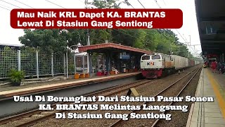 Usai Di Berangkatkan Dari Stasiun Pasar Senen KA. BRANTAS Melintas Langsung Di Stasiun Gang Sentiong