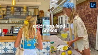 Color Pop Feed preset | Instagram feed | lightroom mobile free presets