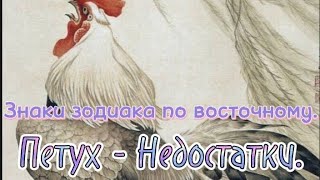 Знаки зодиака по восточному. Петух - Недостатки знака.