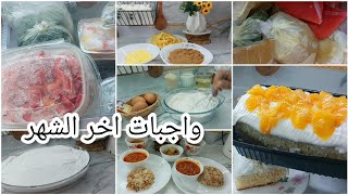 واجبات اخر الشهر . دورت فى الفريزر وعملت ليهم احلى فطار وغداء وعشاء