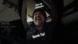 A Quick Tip for Full Time Motorhomers. #vanlife #shorts