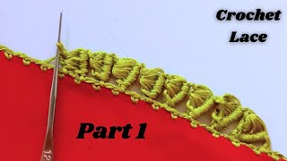 🛑 How To Crochet For Beginners||Crochet Dupatta Lace pattern|⭐|Beginners Crochet Lace Pattern||