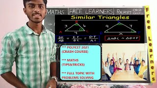 Polycet crash course || similar triangles || Maths full topic with tips &tricks || Free learners