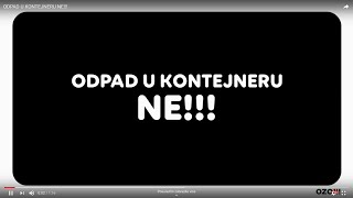 ODPAD U KONTEJNERU NE!!!