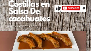 Costillas en salsa de cacahuate (concinando con Lily)