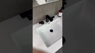 Modern waterfall black faucet