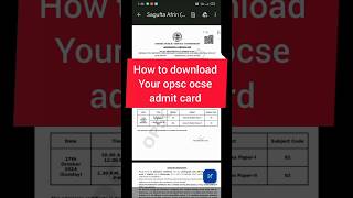 How To Download Opsc  Admit Card | Opsc Civil Services Admit Card Download | Opsc OAS Admit Card |