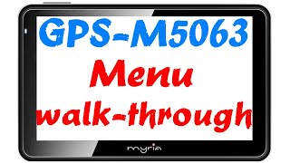 rd #325 Myria GPS-M5063 GPS menu walk-through