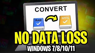 How to Convert RAW to NTFS Without Formatting in Windows 11/10/8/7 | RAW to NTFS No Data Loss (2024)