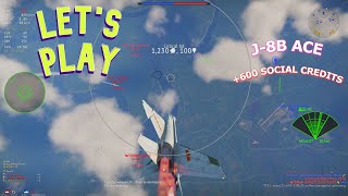 War Thunder - J-8B *Ace* "PL-5B Missile Magic" Live Gameplay [1440p]