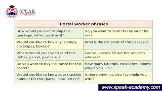 English 2 - Lesson 11.2 - Useful postal worker phrases