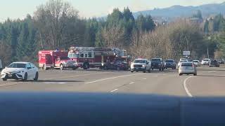 Car accident 99w & Coral Creek Rd today.  Ford Truck t-bones car with 2 adults and 2 little kids