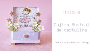 Cajita musical para Moon 💗 hecha con cartulina! Sello digital La esquinita del scrap 💌