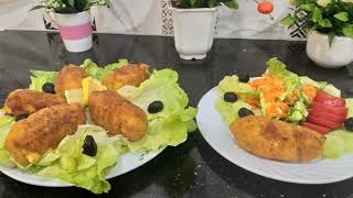 اليوم طبخت cordon bleu وصفة سهلة وسريعة  تشهي 😋👍