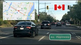 Driving from Henri Bourassa BLVD to Sherbrooke Street via Papineau Avenue   - Montreal 4K - Canada